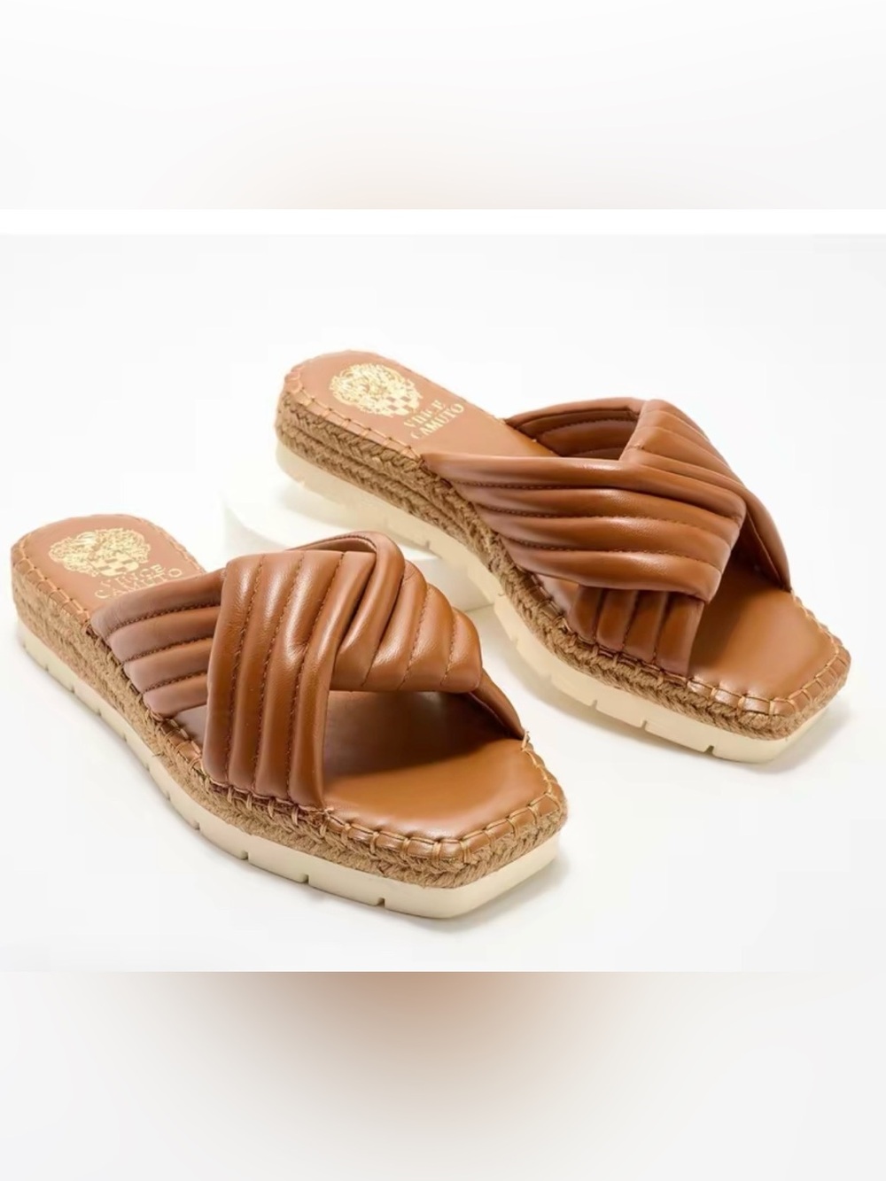 Vince Camuto Crossband Slide Sandals - New In Box - Size 9M